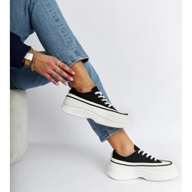 Crne Plesio tenisice s platformom crna 2