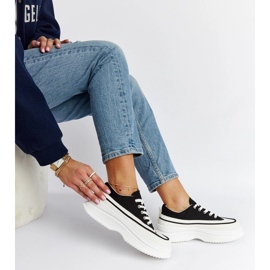 Crne Plesio tenisice s platformom crna 1