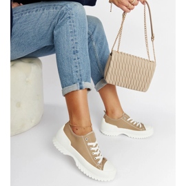 Bež Monteleone tenisice s platformom 1