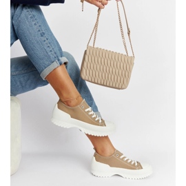 Bež Monteleone tenisice s platformom 2