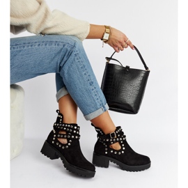 Crne ukrasne Thomas čizme na platformu crno 1