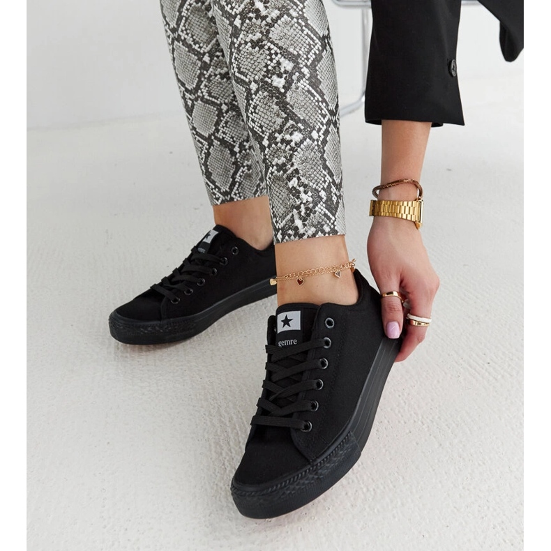 Rocky tenisice od crne tkanine crna 1