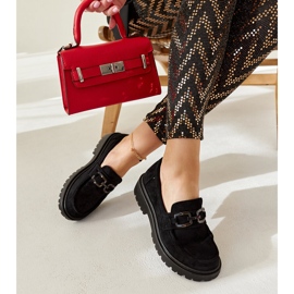 Crne natikače od brušene kože s Springs kopčom crna 1