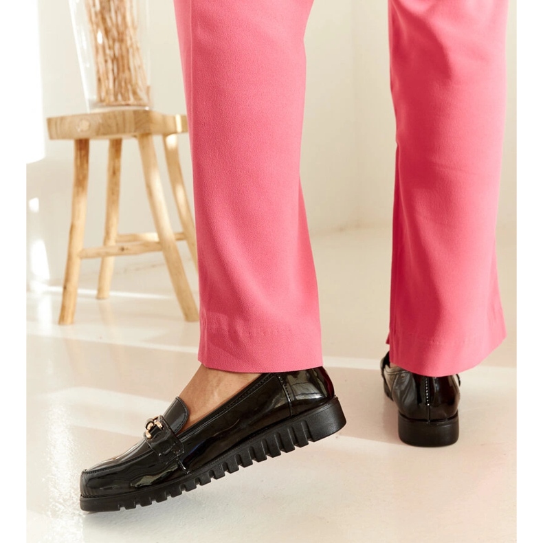 Crne lakirane mokasine Prussia crno 1