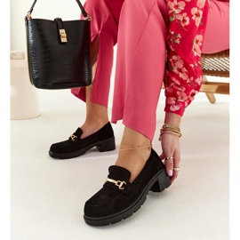 Sherie crne natikače od brušene kože crna 1