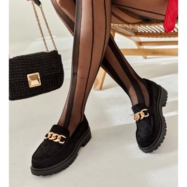 Elenor crne mokasine od brušene kože crno 1