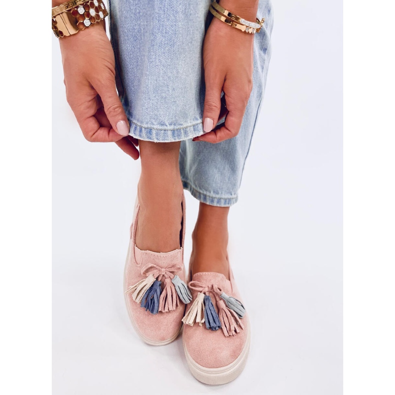 Krauss Ružičaste natikače s resicama ružičasta 2