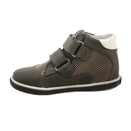 Kožne cipele za djevojke s bijelim cvjetovima 91904 Grey Bartek siva 2