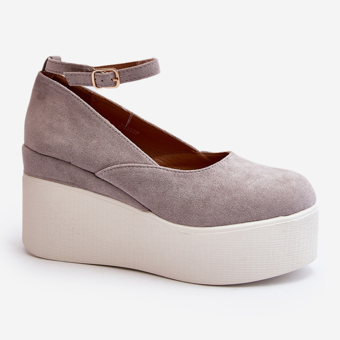 Ženske espadrile na Wedge Grey Malla siva 2