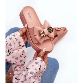 Ženske japanke s mašnom i medvjedićem, roza Katterina ružičasta 1