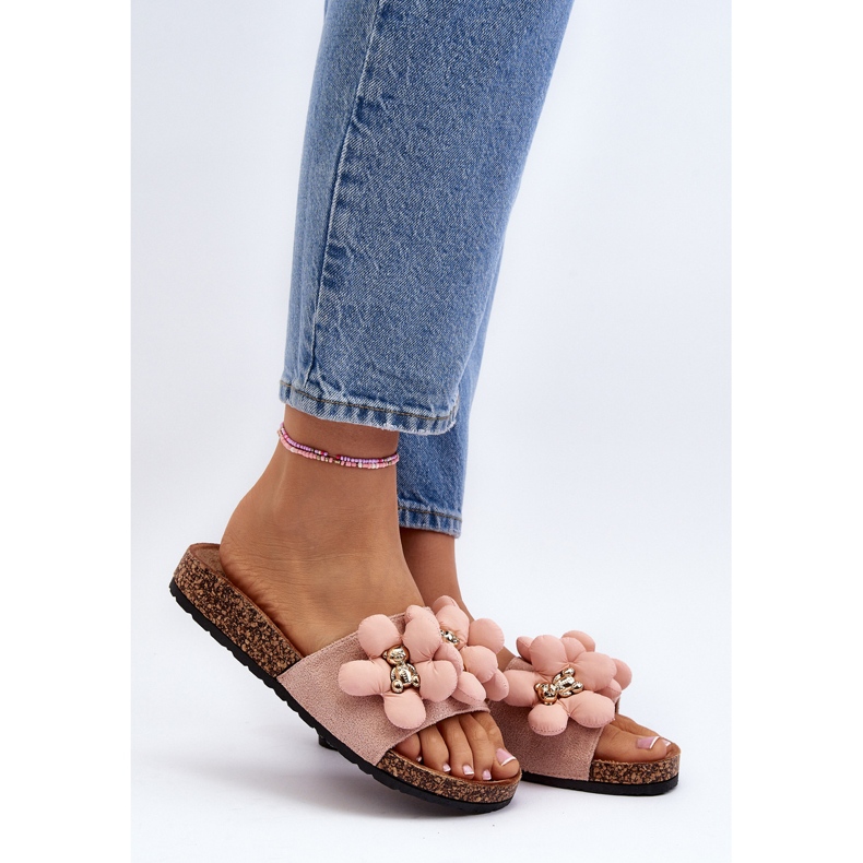 Ženske japanke s ukrasima, roza bunlia ružičasta 2