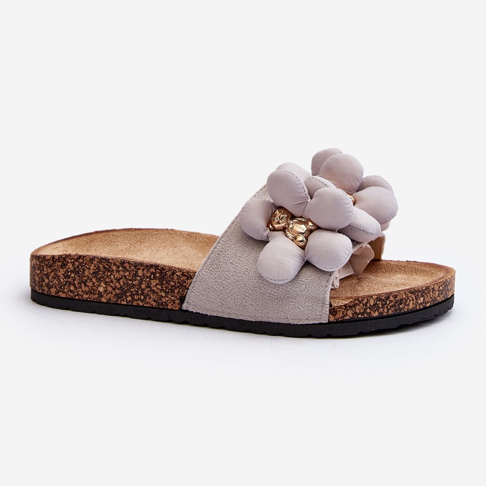 Ženske japanke s ukrasima Sivi Bunlia siva 2