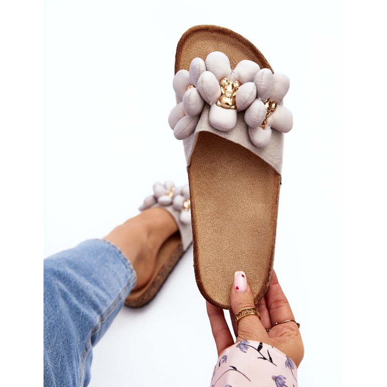 Ženske japanke s ukrasima Sivi Bunlia siva 1