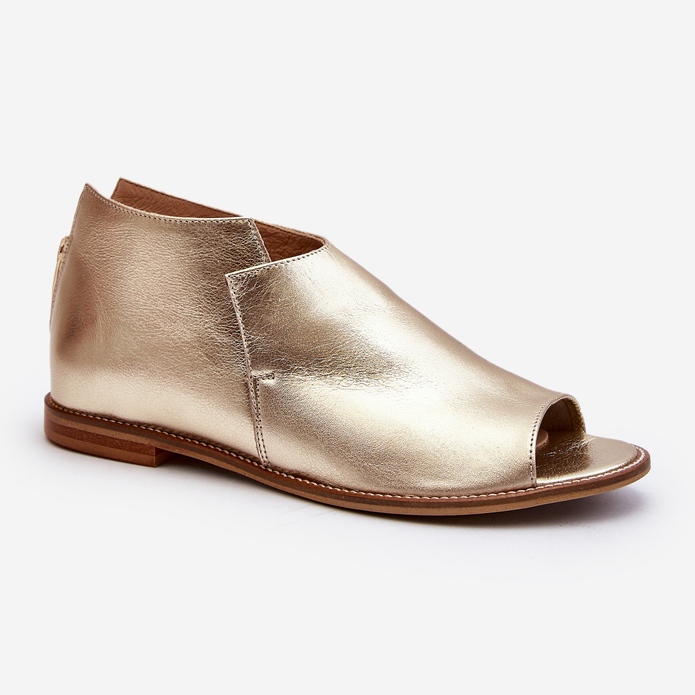 Ženske kožne sandale Laura Messi 2443 zlatne zlatni 1