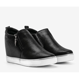 Crne sjajne ženske tenisice Avery crno 1