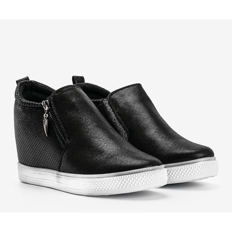 Crne sjajne ženske tenisice Avery crna 1