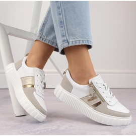 Ženske kožne sportske cipele bijele boje Filippo DP6121 bijela 1