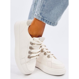 Sadri Beige tenisice s debelim vezicama bež 2