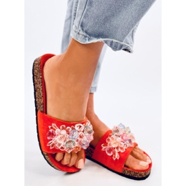 Japanke od pluta s kamenčićima Maliv Orange narančasta 2