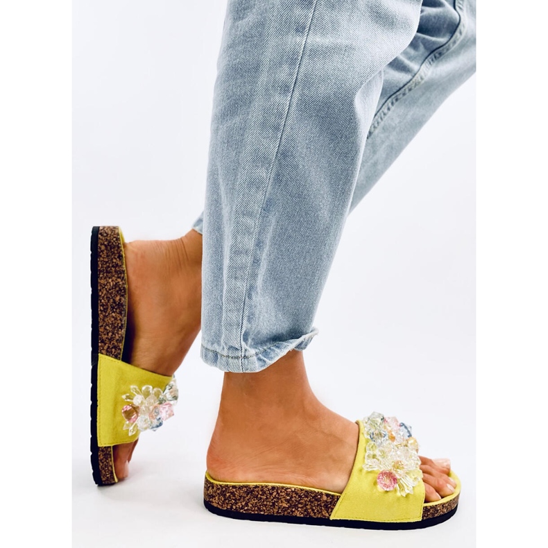 Japanke od pluta s Maliv Green kamenčićima zelena 2