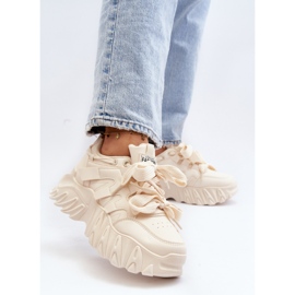 Bež ženske tenisice na debelom potplatu Ellerai 2