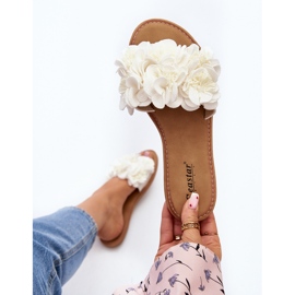 Ženske japanke s cvijećem Bijeli Eelfan bijela 2