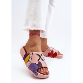 Gumene japanke s ružičastim uzorkom čudovišta ružičasta 2