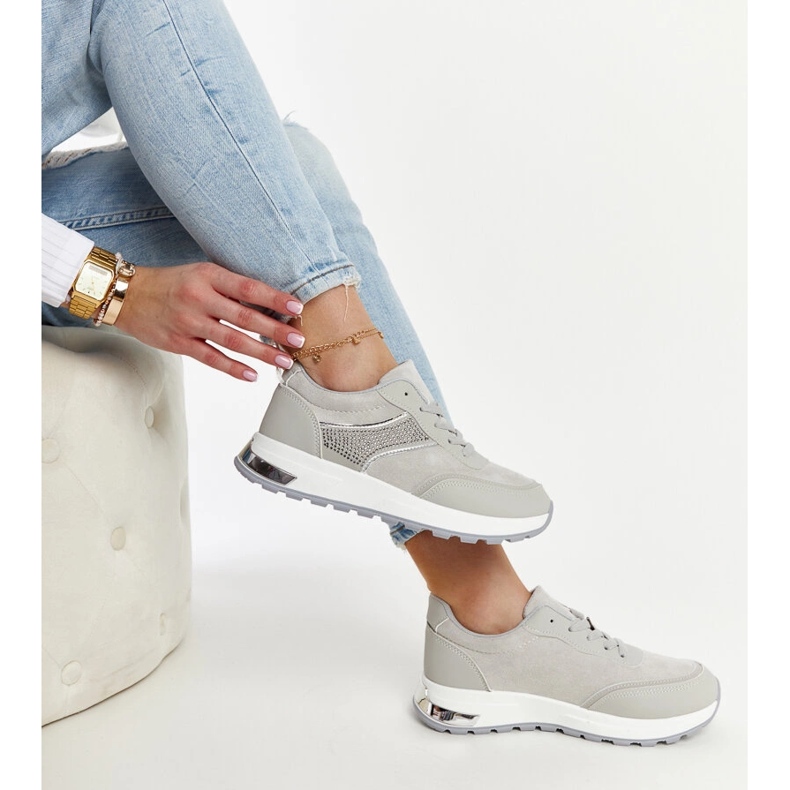 Sive tenisice na platformu Lubna siva 1