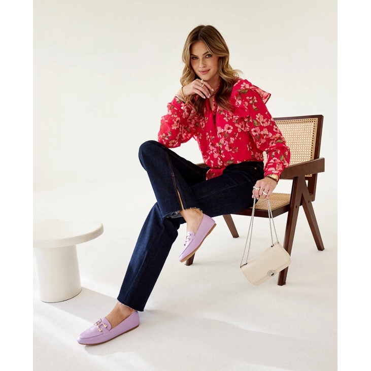 Ljubičaste mokasine s kopčom Comerio ljubičasta 2