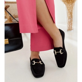 Fabrizia crne baršunaste mokasine sa kamenčićima crno 2