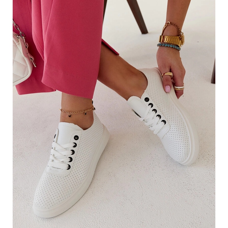 Sandrine bijele tenisice od eko kože bijela 1