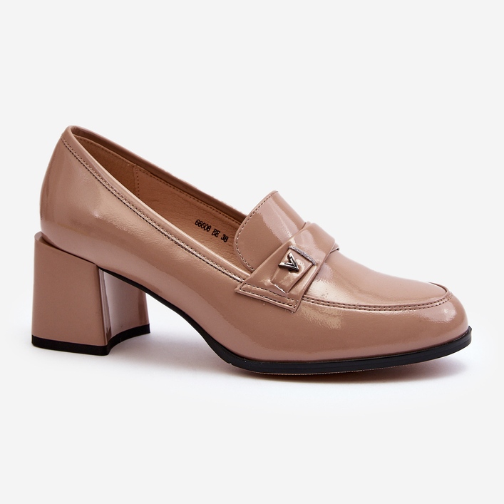 Vinceza Bež lakirane salonke na visoku petu Felicijana 2