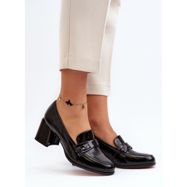 Vinceza Crne lakirane cipele na visoku petu Felicijana crno 2