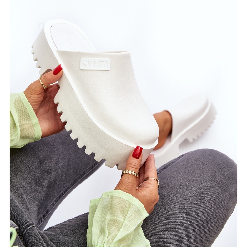 Ženske japanke s masivnim potplatom Big Star NN274015 Bijele bijela 2