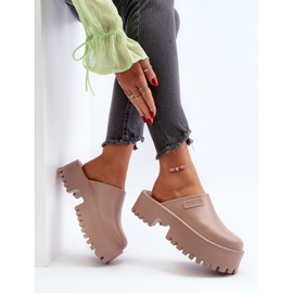 Ženske japanke na masivnom potplatu Big Star NN274016 Bež 2