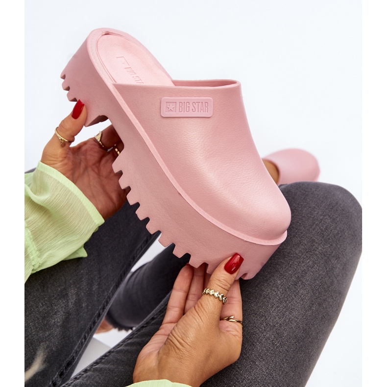 Ženske japanke na masivnom potplatu Big Star NN274020 Pink ružičasta 2