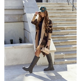 S.Barski Ženske visoke čizme vojske zelene boje zelena 1