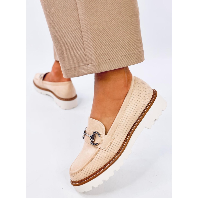 Clays Beige ženske mokasine bež 2