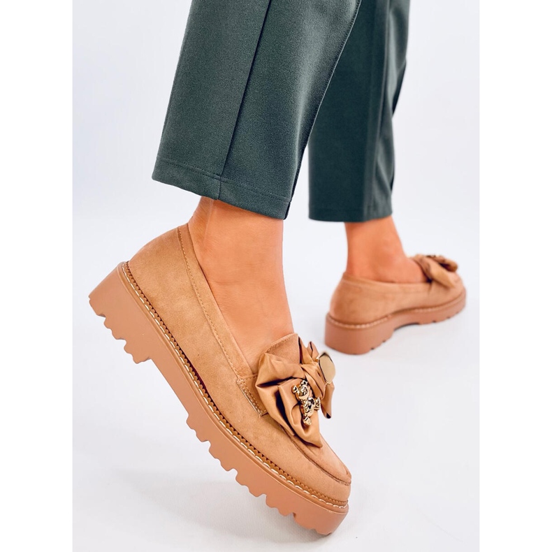 Pennsy Camel mokasine s ukrasnim medvjedićem smeđa 2