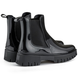 Crne ženske Wellington čizme sa debelim đonom crna 1