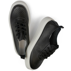 Crne ažur ženske tenisice s debelim potplatom crna 1