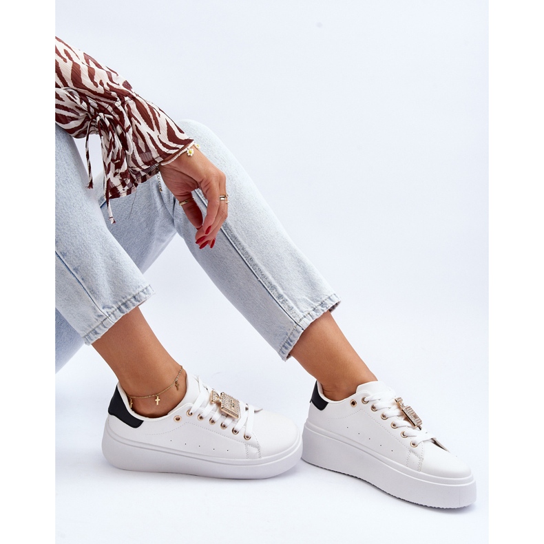 Bijele ženske tenisice s ukrasom Celedria bijela 1