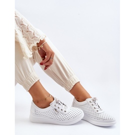 Vinceza Ženske kožne sportske tenisice Cipele Bijela Brumia 1