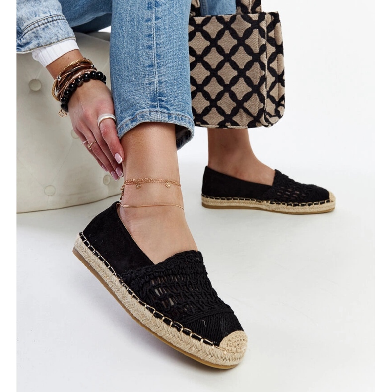 Crne ažurne espadrile by Gordana crno 1