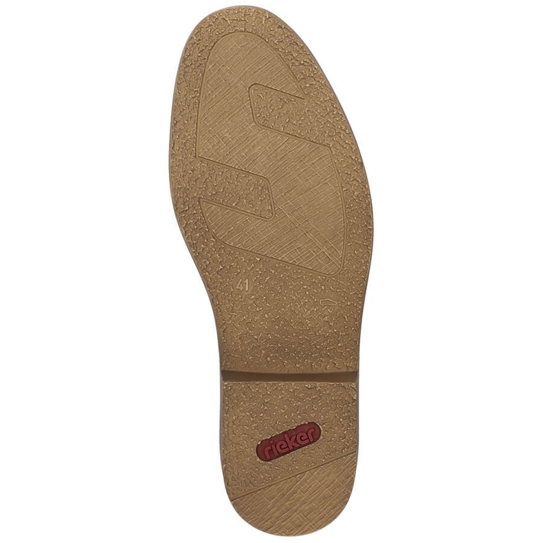 Kožne udobne muške cipele, elegantne, ažur, tamnoplave Rieker 13431-14 plava 1