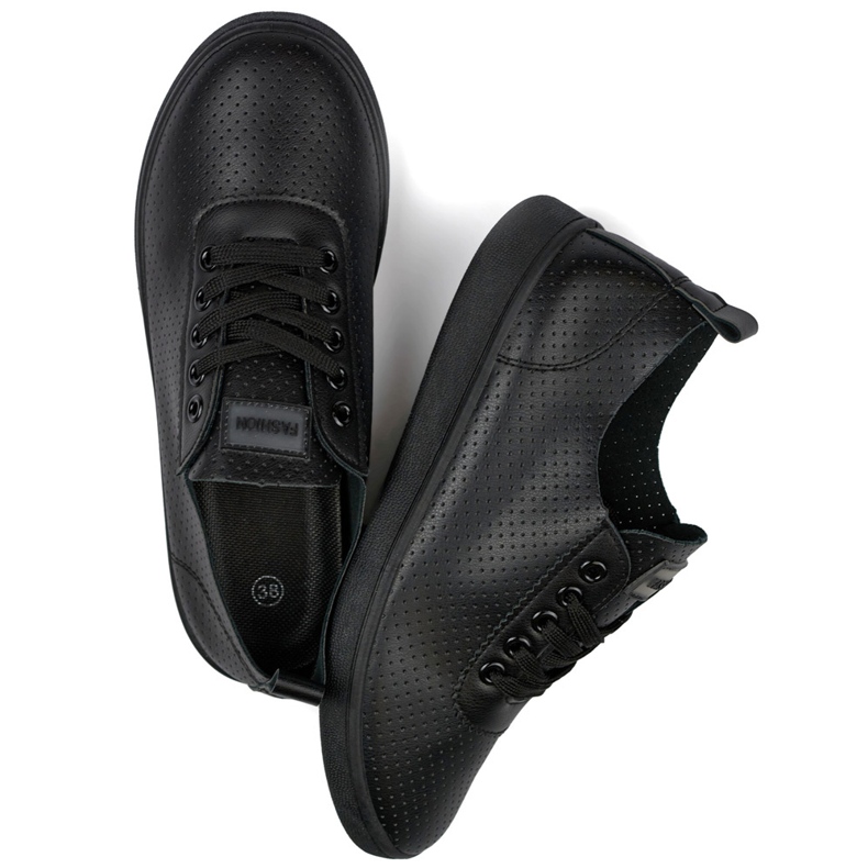 Crne ažur tenisice, ženske ažur tenisice crno 1