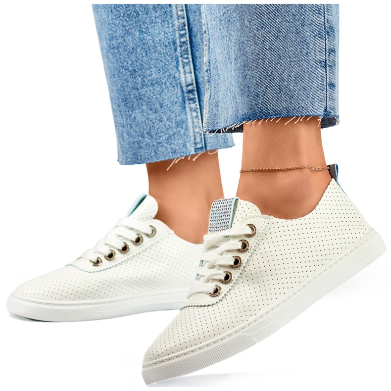 Bijele ažur tenisice, ženske ažur tenisice bijela 1