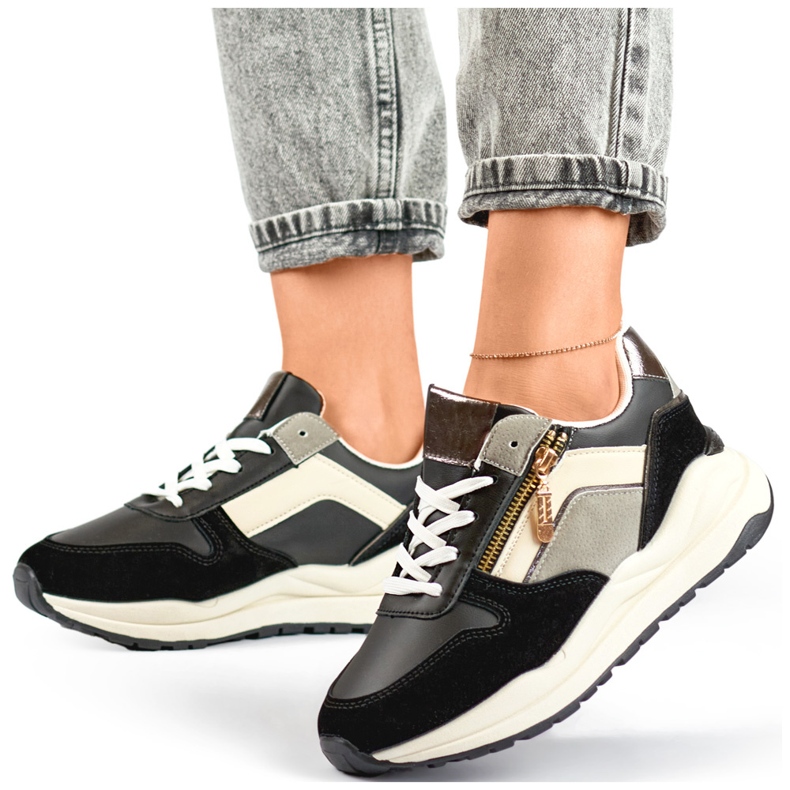 Ženska casual sportska obuća, crne tenisice crna 2