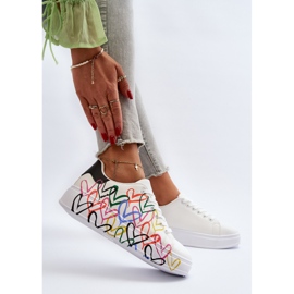 Ženske tenisice sa srcima Bijeli Claral bijela 1