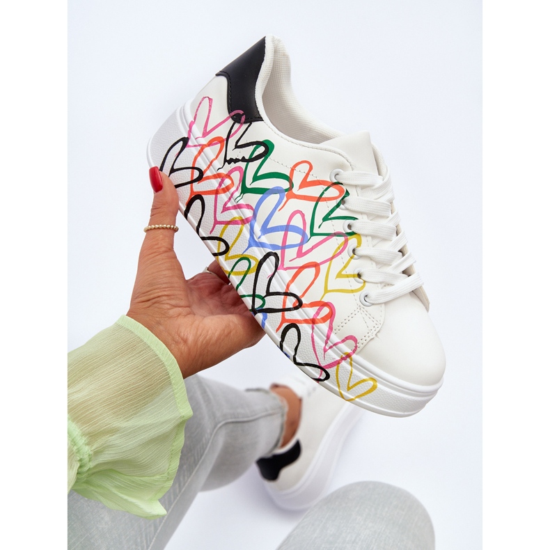 Ženske tenisice sa srcima Bijeli Claral bijela 2